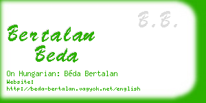 bertalan beda business card